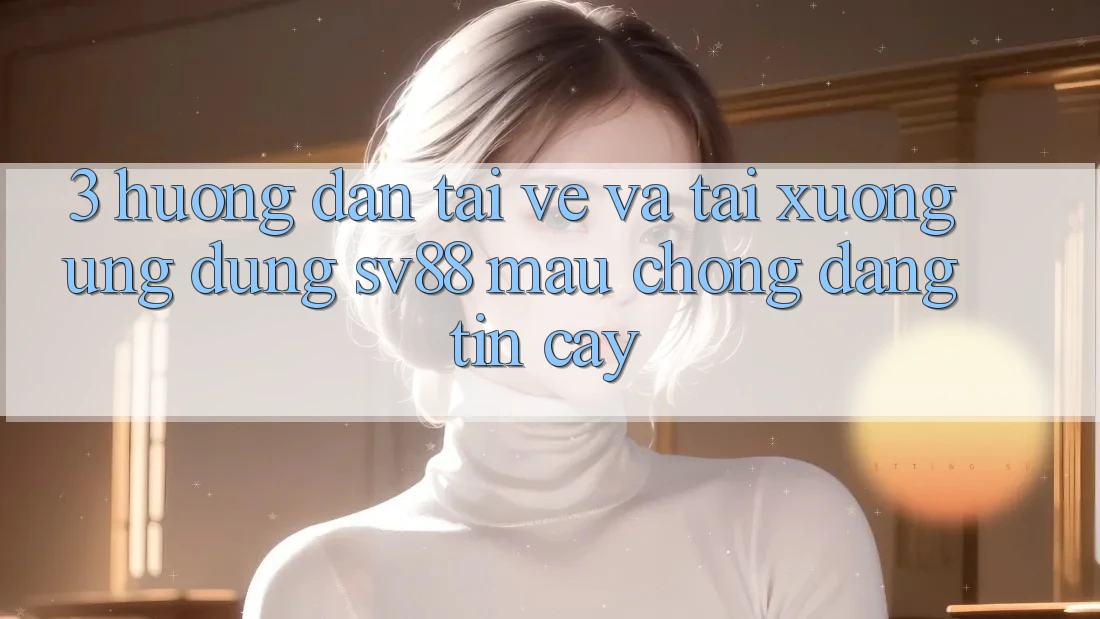 3. Hướng Dẫn Tải về Và Tải xuống Ứng Dụng sv88 Mau Chóng, Đáng tin cậy