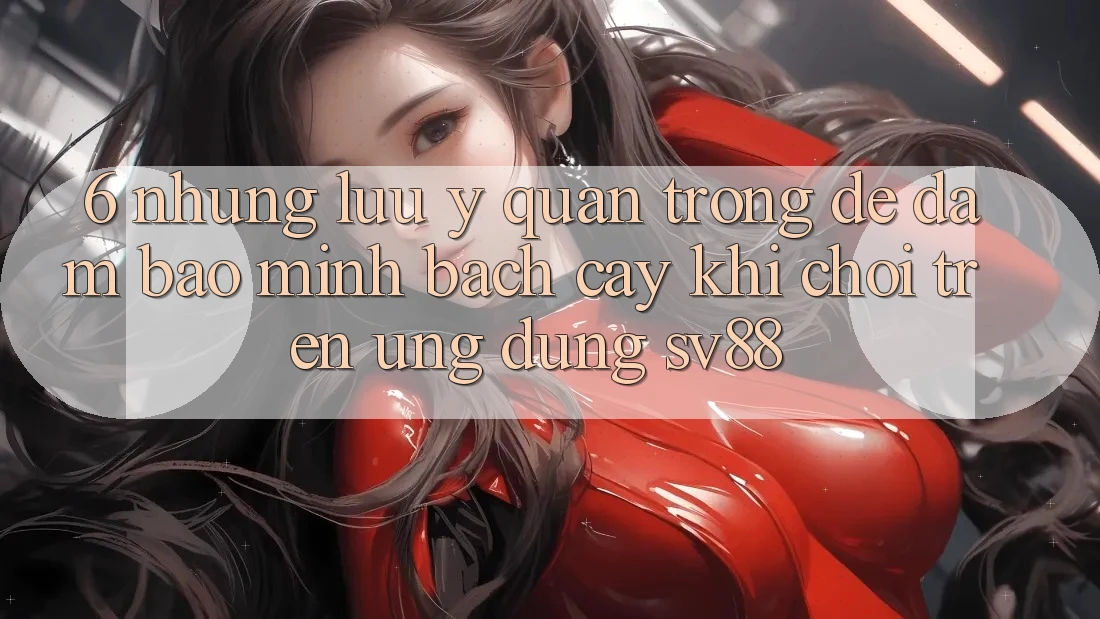 6. Những Lưu Ý Quan Trọng Để Đảm Bảo Minh bạch cậy Khi Chơi Trên Ứng dụng sv88