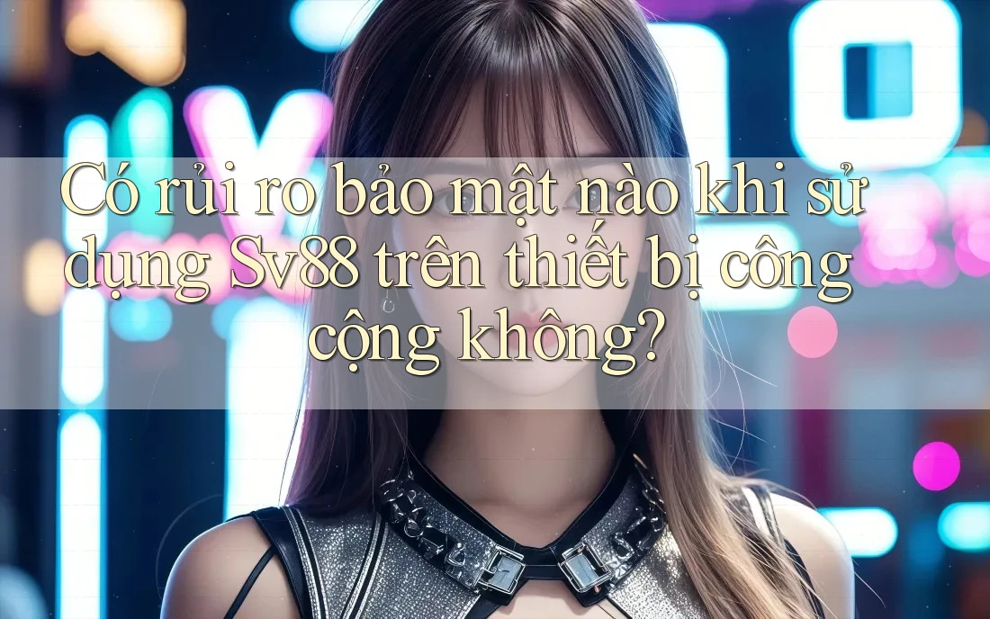 Có rủi ro bảo mật nào khi sử dụng Sv88 trên thiết bị công cộng không?