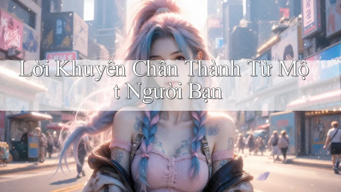 Lời khuyên chân thành từ một người bạn