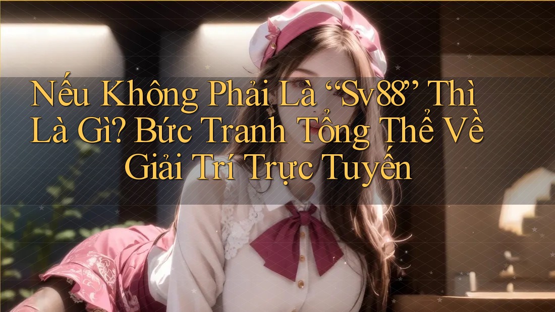 Nếu Không Phải Là “Sv88” Thì Là Gì? Bức Tranh Tổng Thể Về Giải Trí Trực Tuyến