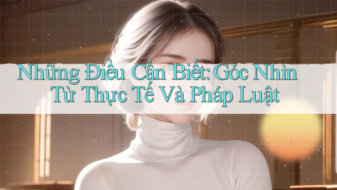 Những Điều Cần Biết: Góc Nhìn Từ Thực Tế Và Pháp Luật