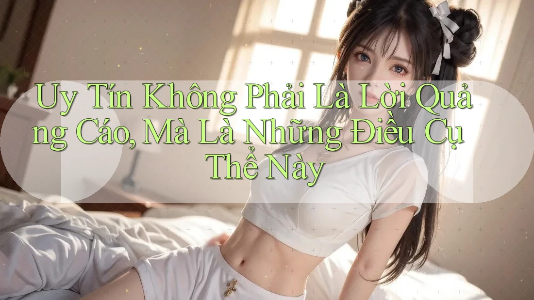 Uy Tín Không Phải Là Lời Quảng Cáo, Mà Là Những Điều Cụ Thể Này